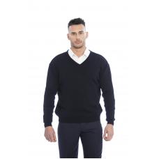 Pullover homem em malha lã merino-acrilico