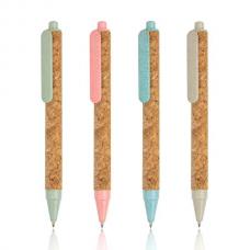 Esferográfica em cortiça e fibra de trigo