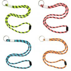 Lanyard tubular em terylene, com ajuste metálico