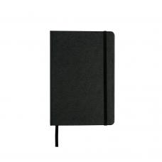 Bloco de notas A5 quadriculado, capa em cartão, com bolsa