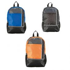 Mochila em P-210D, bolsos laterais e frontais