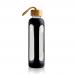 Garrafa de vidro com capa de silicone 600ml - Luxus