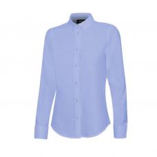 Camisa oxford stretch manga comprida mulher