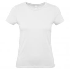 T-shirt B&C #E150 Women - 100% Algodão Branco