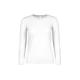 T-shirt B&C #E150 manga comprida - 100% Algodão Branco