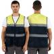 Colete reflector de alta visibilidade multi-bolsos 