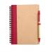 Caderno com 70 folhas de papel reciclado e esferográfica - Sonora Plus