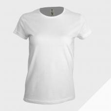 T-Shirt Senhora Mukua Coral Branco