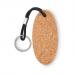 Porta-chaves oval de cortiça flutuante com corda trançada - BOAT