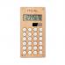Calculadora de 8 dígitos com dupla potência em ABS com caixa de madeira de bambu - CALCUBAM