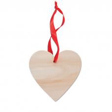 Enfeite de madeira coração - WOOHEART