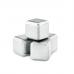 Conjunto. 4 cubos gelo aço inoxidável reutilizáveis, bolsa de veludo - ICY