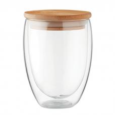 Copo com parede dupla em vidro borosilicato - Tirana Medium