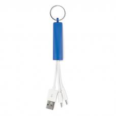 Porta-chaves com cabo de carregamento USB-A para Micro-B - BRILLA