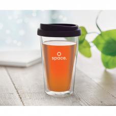 Copo Vidro borossollicato de parede dupla com tampa de silicone - BIELO TUMBLER