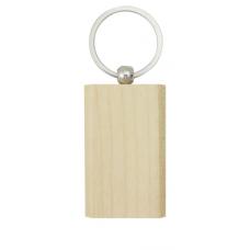 Porta-chaves rectangular em madeira