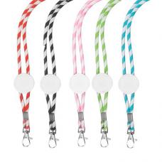 Lanyard tubular em terylene, ajustável