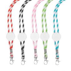 Lanyard tubular em terylene, ajustável