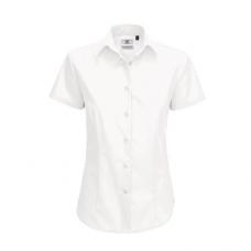 Camisa Manga Curta B&C Smart Senhora - 65% Poliéster / 35% Algodão escovado - Popeline